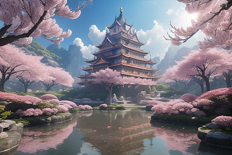魔法桃花穿越宝藏宫殿的奇幻世界