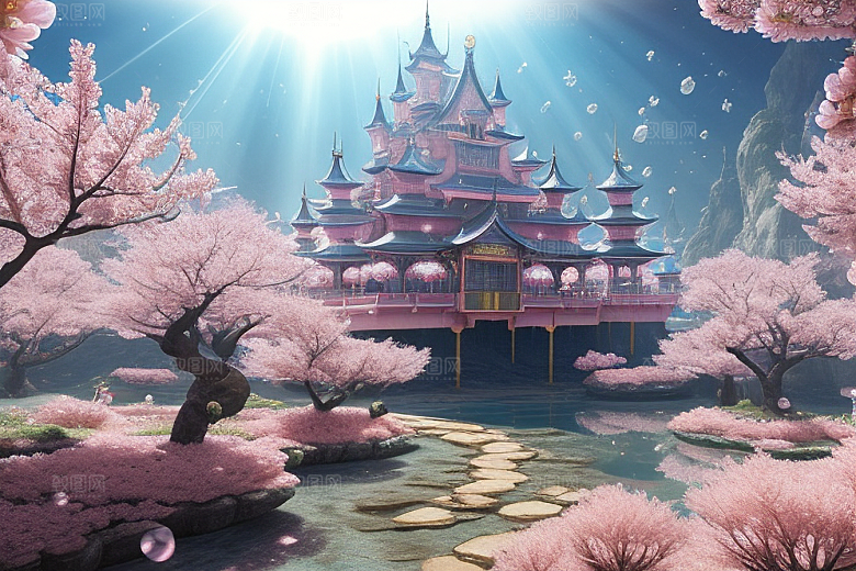 深海之梦穿越桃花宫殿的奇幻之旅