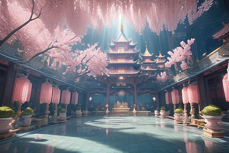 深海之梦穿越桃花宫殿的奇幻之旅