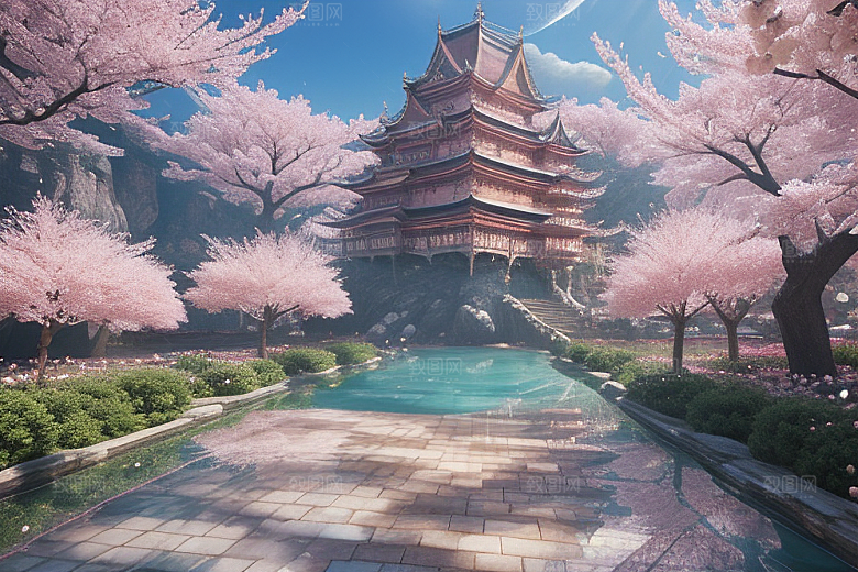 深海之梦穿越桃花宫殿的奇幻之旅