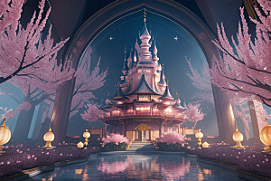 深海之梦穿越桃花宫殿的奇幻之旅