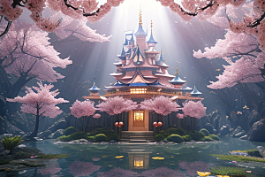 深海之梦穿越桃花宫殿的奇幻之旅