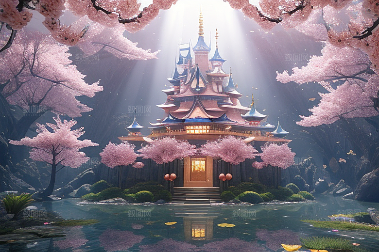 深海之梦穿越桃花宫殿的奇幻之旅