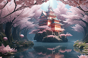 深海之梦穿越桃花宫殿的奇幻之旅