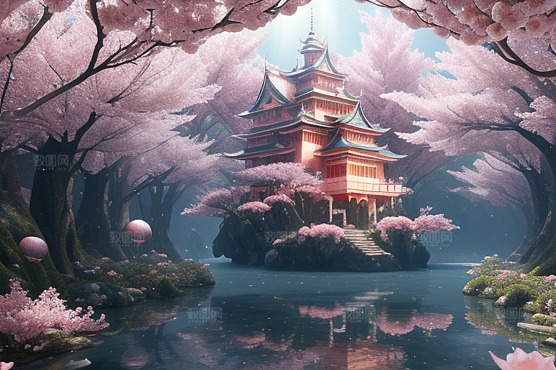 深海之梦穿越桃花宫殿的奇幻之旅