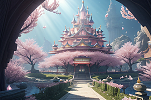 深海之梦穿越桃花宫殿的奇幻之旅
