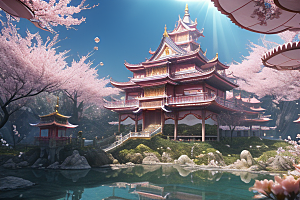 深海之梦穿越桃花宫殿的奇幻之旅