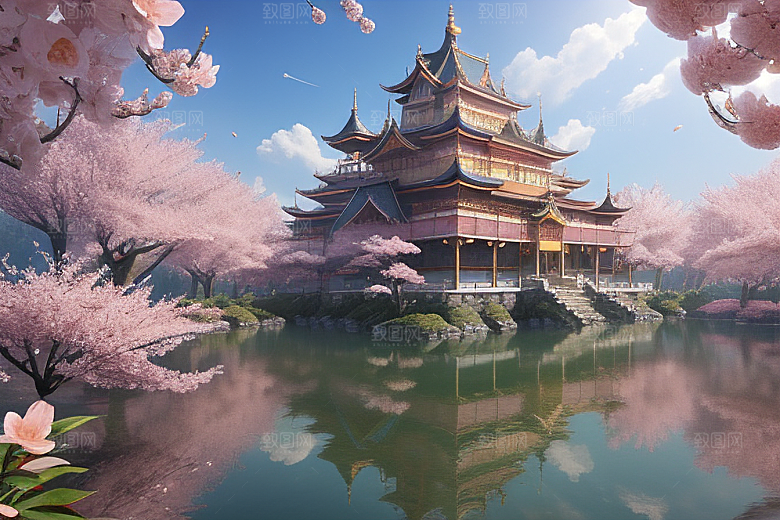 奇幻宝殿穿越透明宫殿的桃花之旅