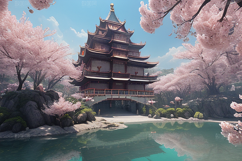 奇幻宝殿穿越透明宫殿的桃花之旅