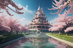 奇幻宝殿穿越透明宫殿的桃花之旅