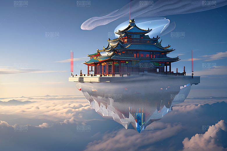 彩色泡泡飘浮广角高清细节