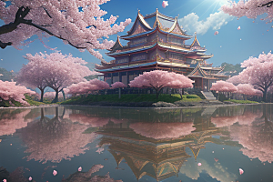 深海童话世界绽放桃花的奇幻之旅