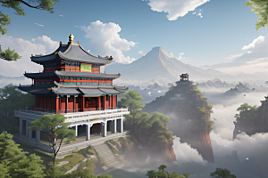 层层彩泡水晶云宽广视野
