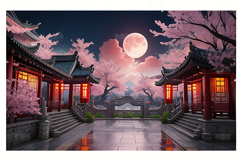 清澈仙境俯瞰神话的明亮世界