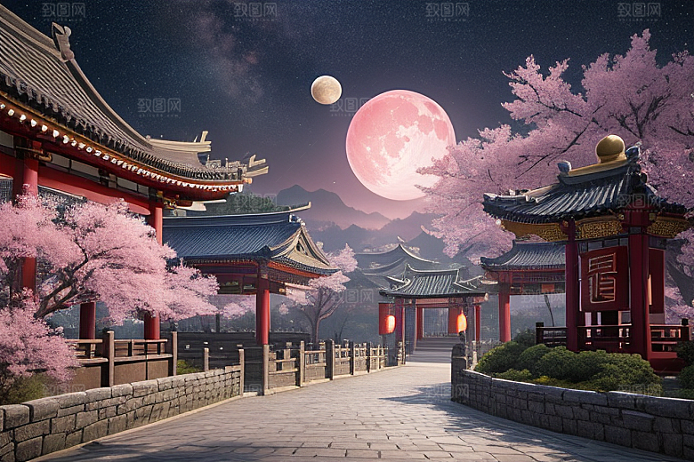 清澈仙境俯瞰神话的明亮世界