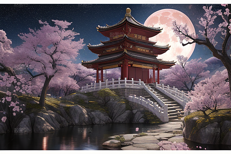 清澈仙境俯瞰神话的明亮世界