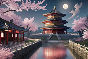 清澈仙境俯瞰神话的明亮世界