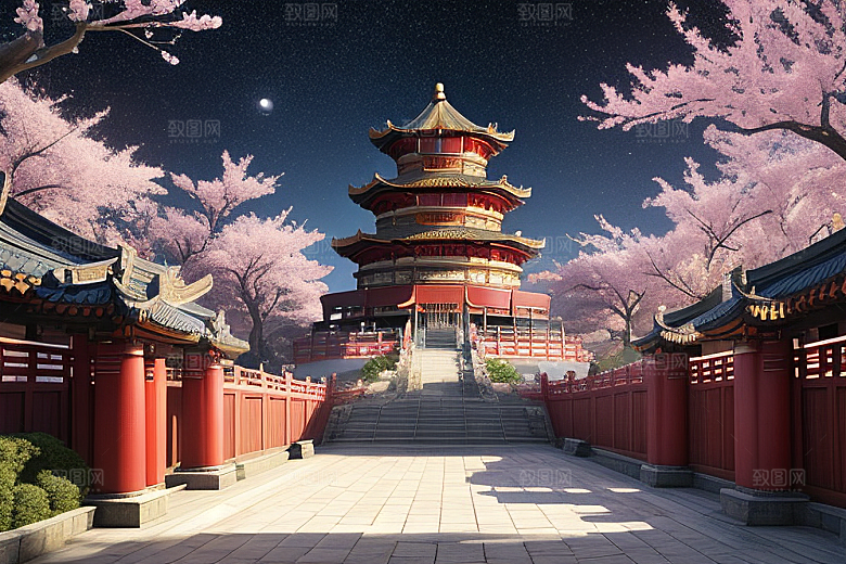 清澈仙境俯瞰神话的明亮世界