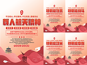 载人航天精神海报