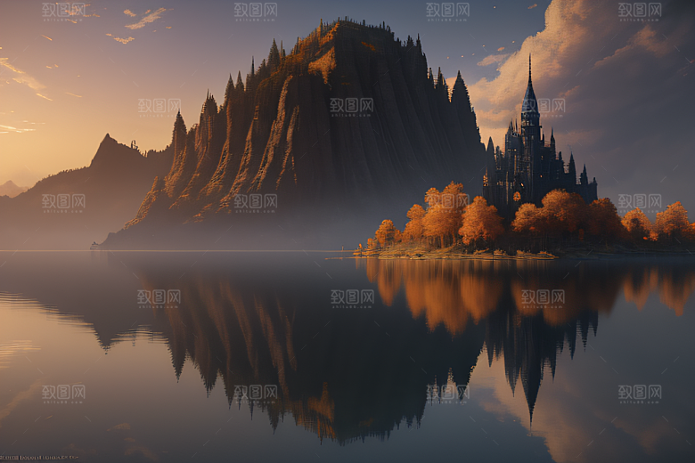 虚幻引擎中的金秋仙境与光影效果