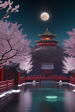 午夜的生物发光宫殿
