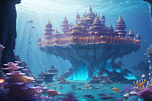 8K精细画面海底仙境的瑰丽景观