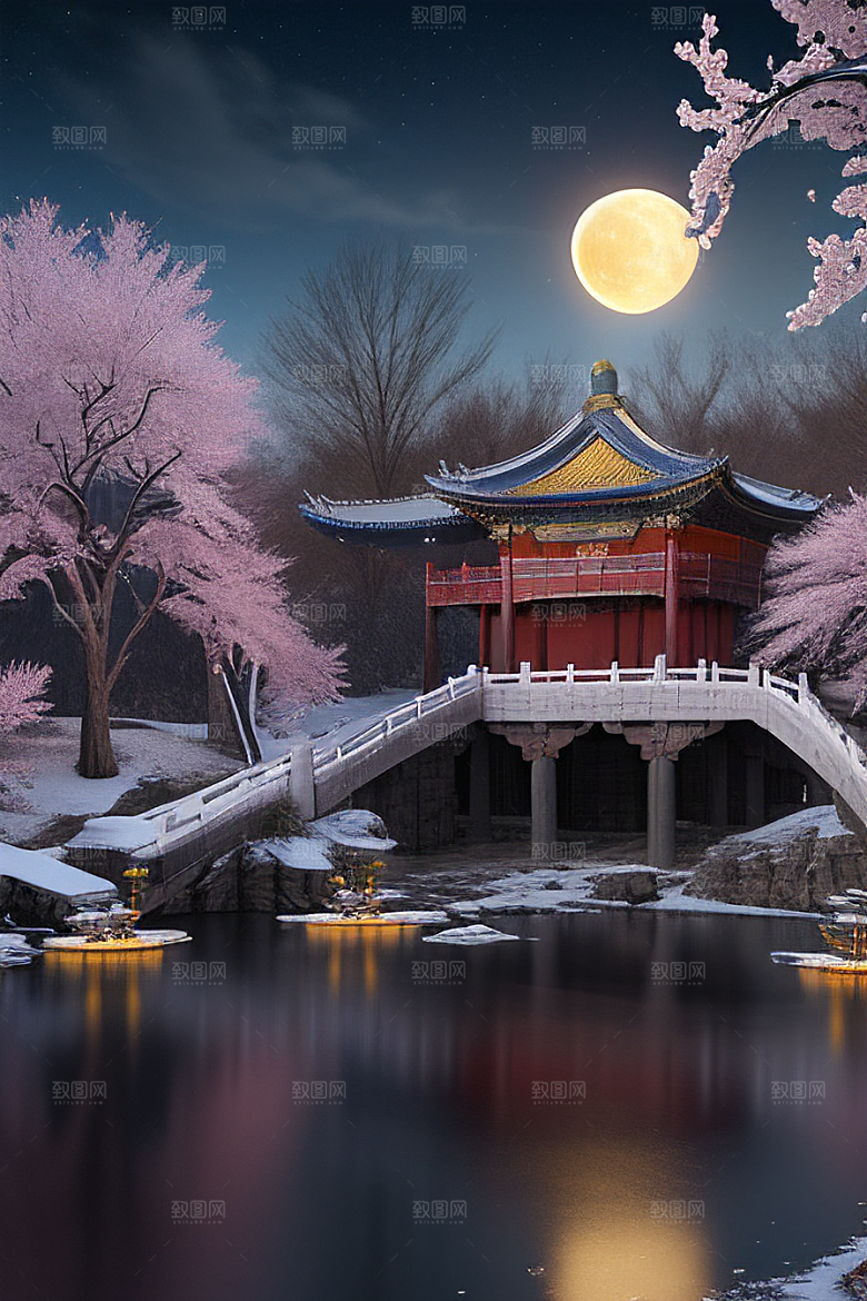 神秘古代宫殿中的天堂氛围与独特光影