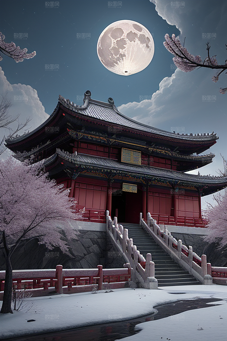 午夜时分的生物发光宫殿