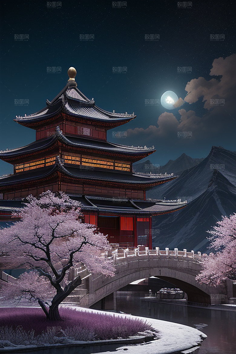 午夜的生物发光宫殿