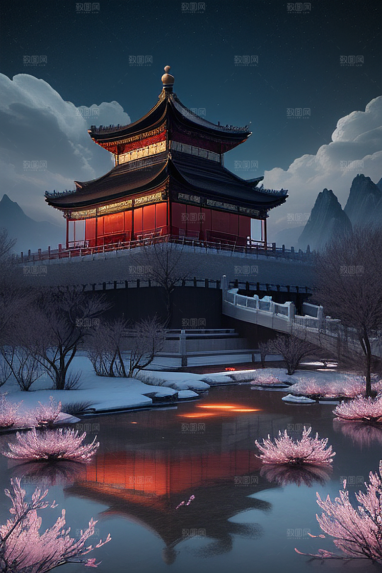 午夜的生物发光宫殿