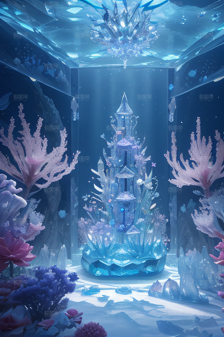 深海童话世界花朵盛开