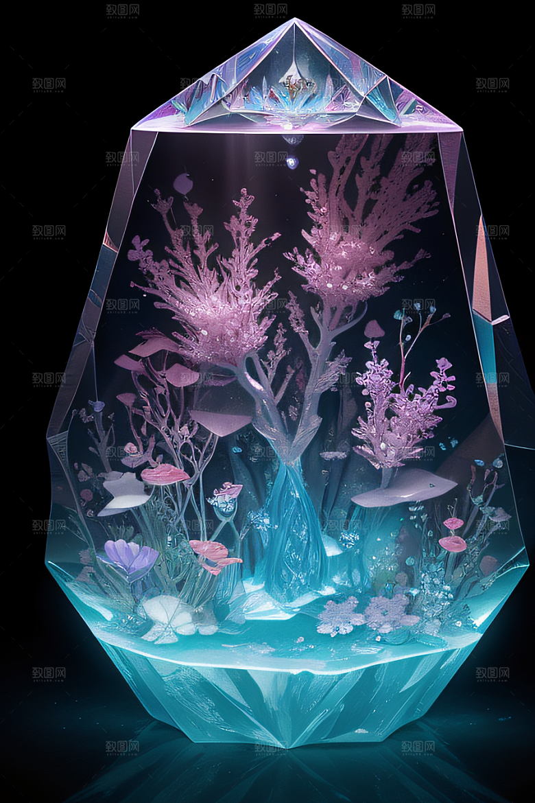 深海童话世界花朵盛开