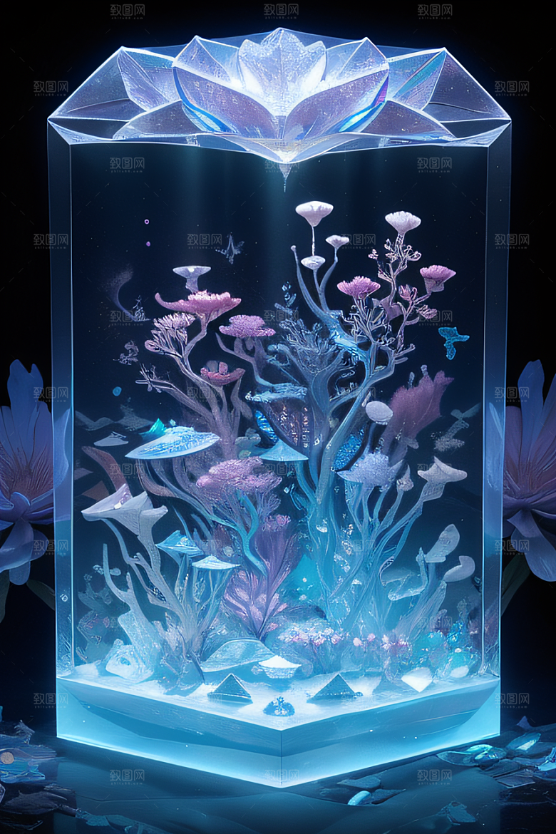 深海童话世界花朵盛开
