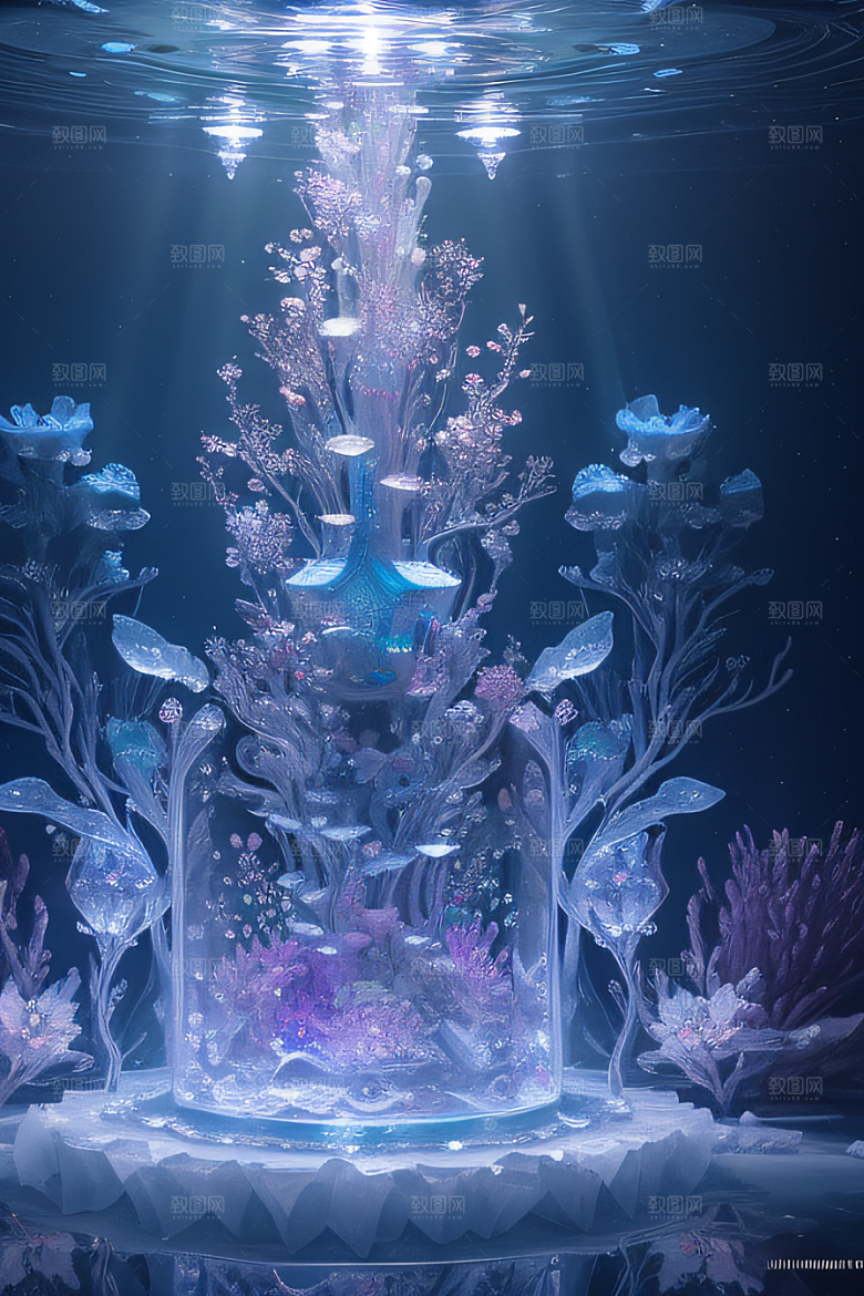 深海童话世界花朵盛开