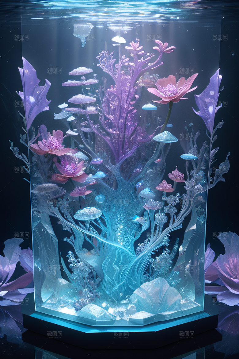 深海童话世界花朵盛开