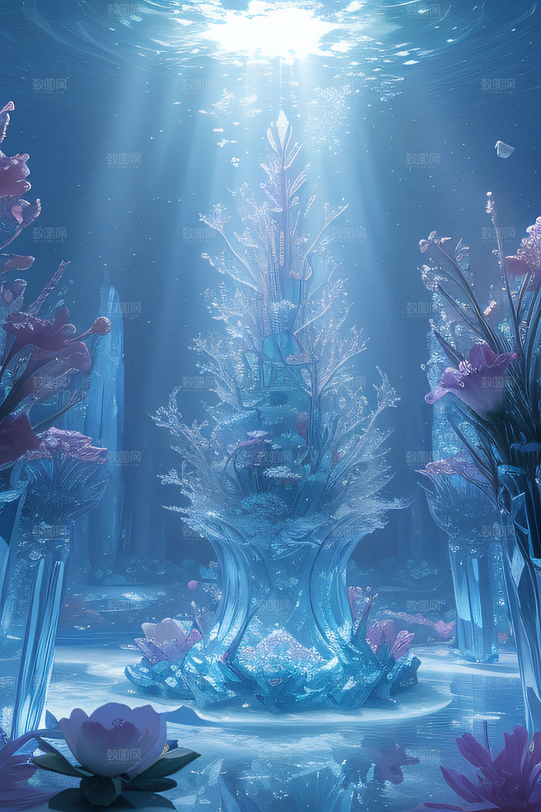 梦幻花海冰雕魔法世界