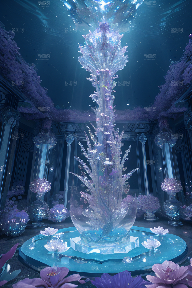梦幻花海冰雕魔法世界
