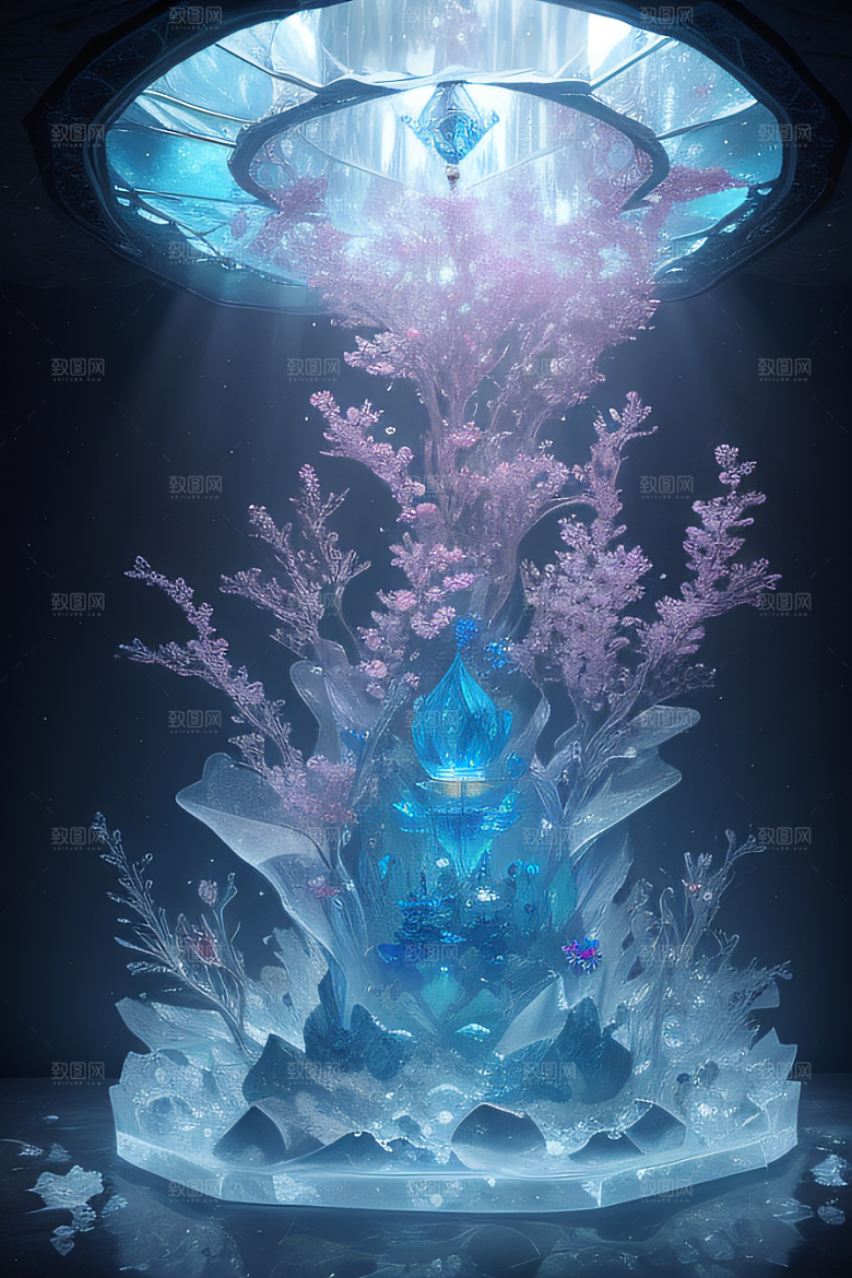 梦幻花海冰雕魔法世界