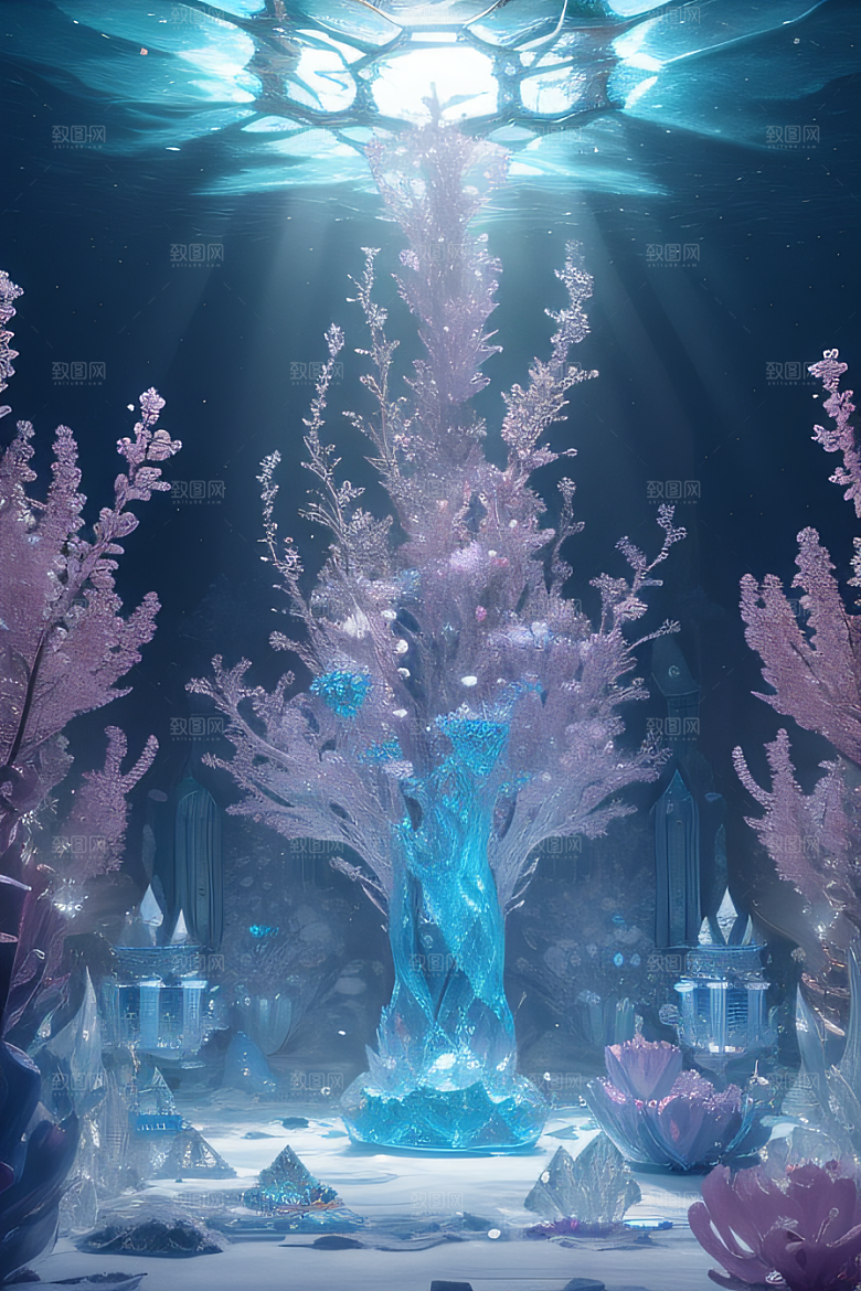 深海童话花朵绚烂