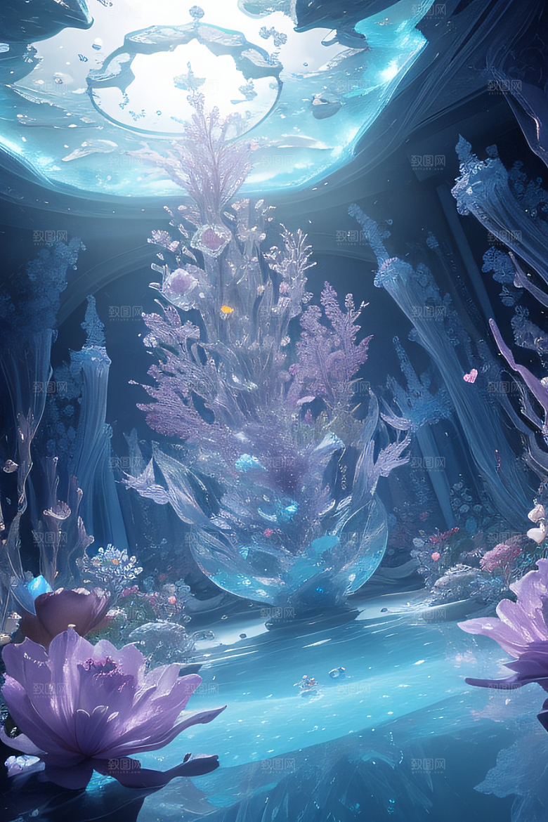 深海童话花朵绚烂