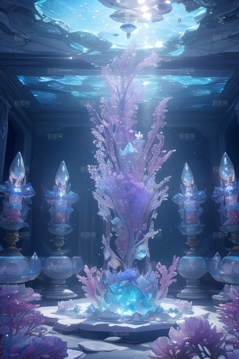深海童话花朵绚烂