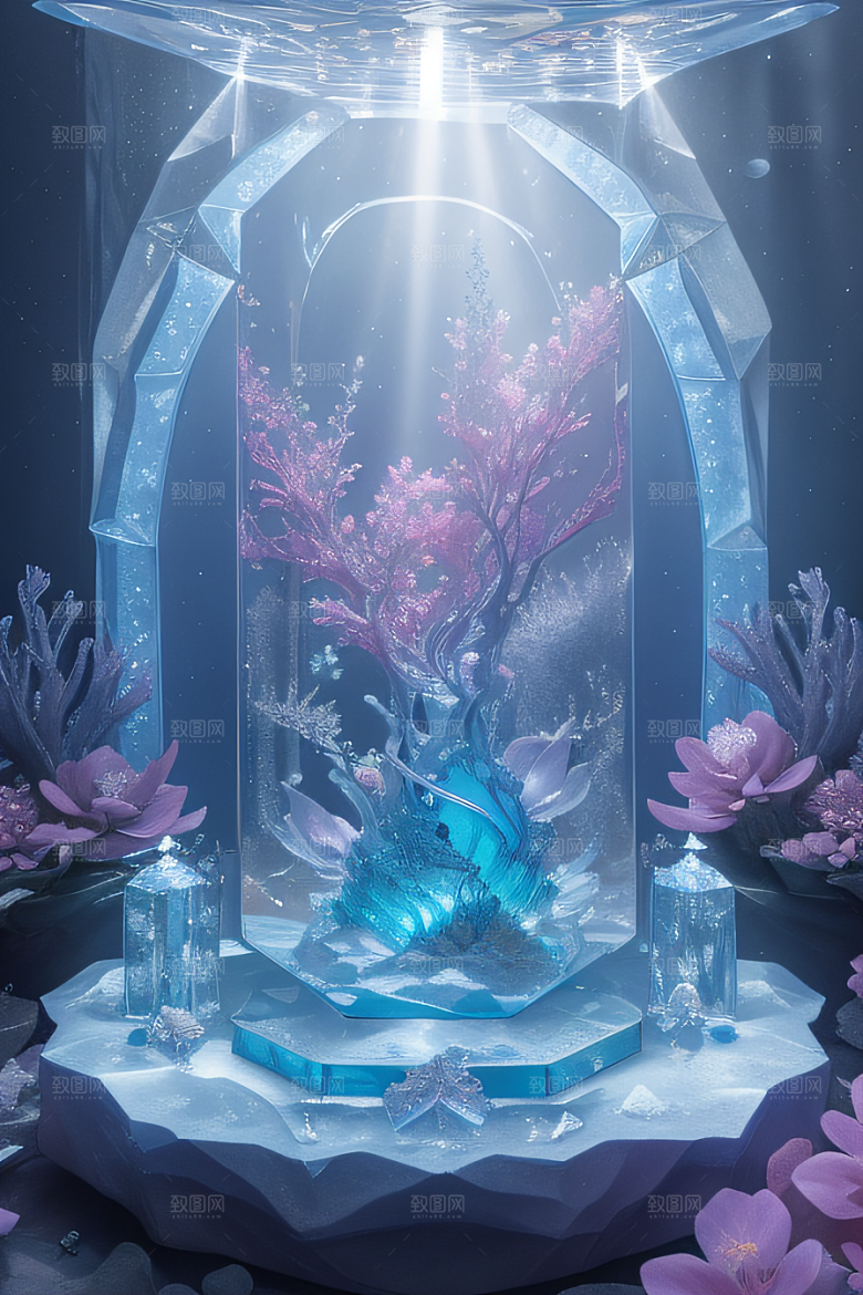 梦幻花海冰雕魔法宫殿