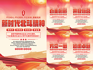 新时代北斗精神海报