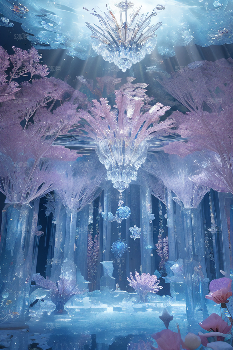 深海童话世界花朵盛开