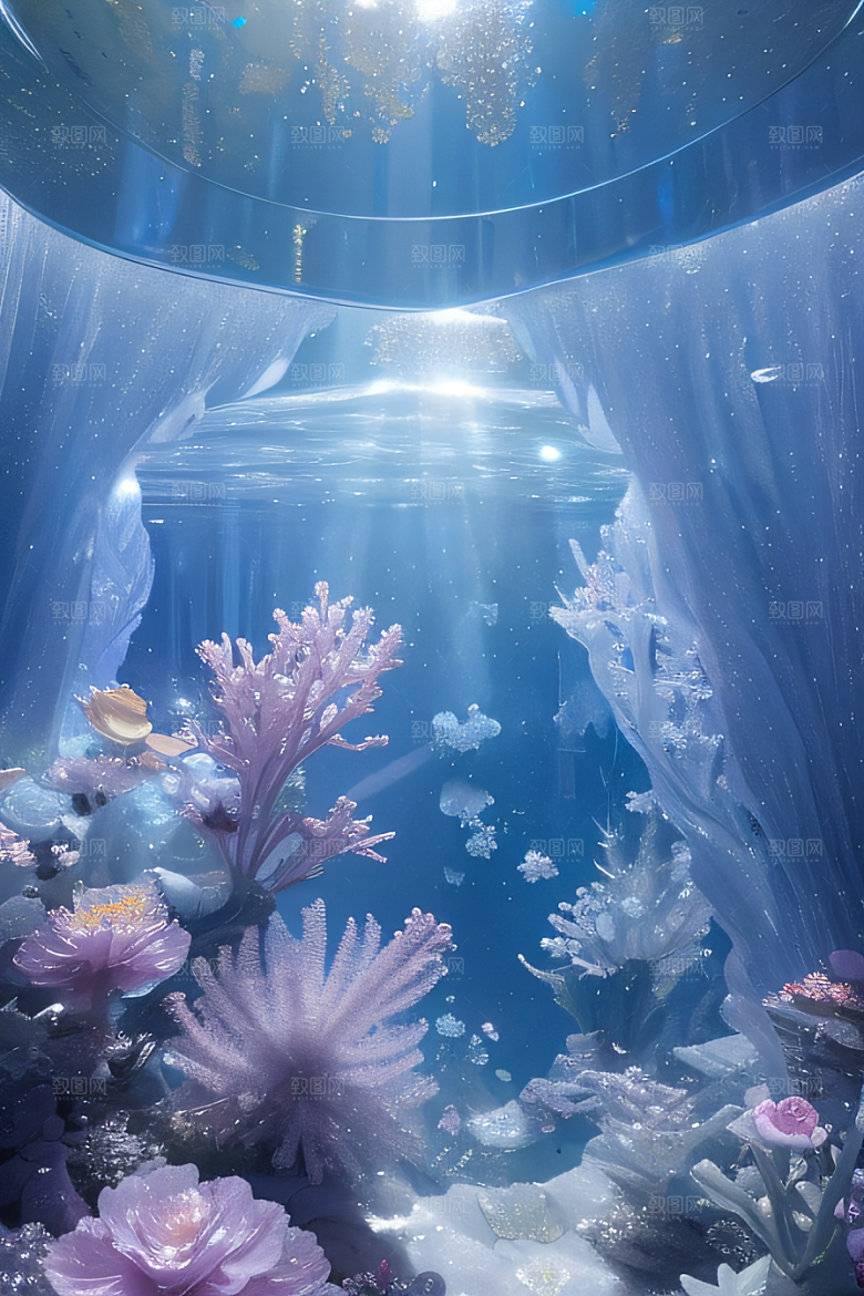 深海童话世界花朵盛开