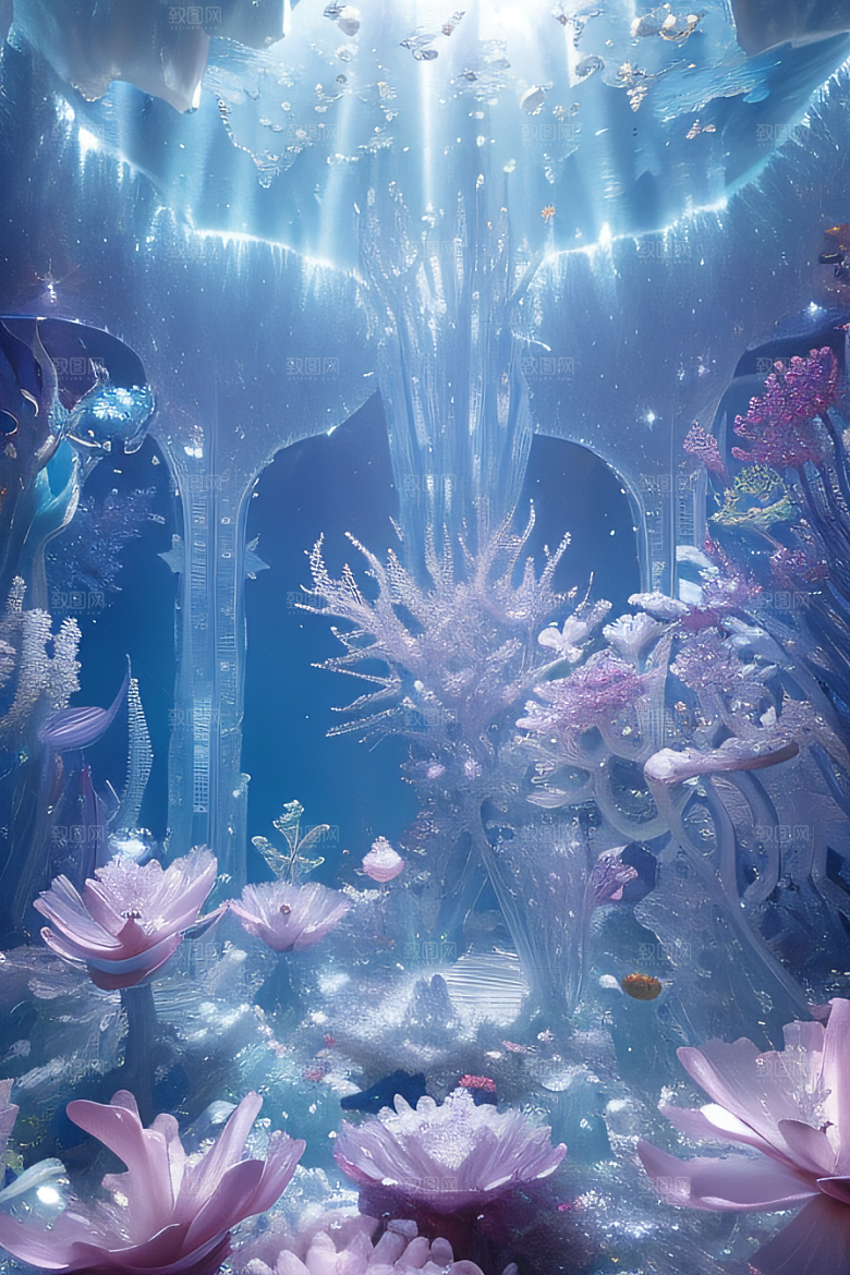 深海童话世界花朵盛开