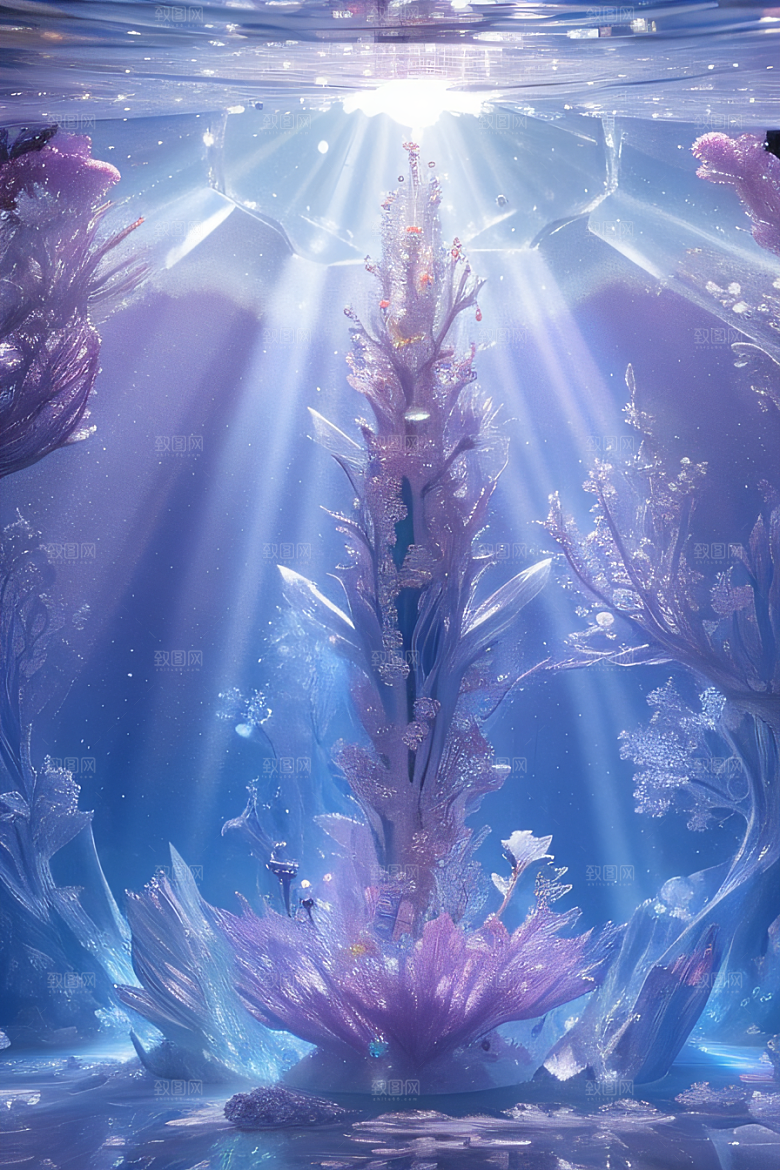 深海童话世界花朵盛开
