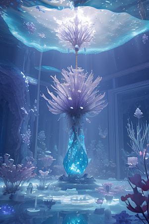 深海童话世界花朵盛开
