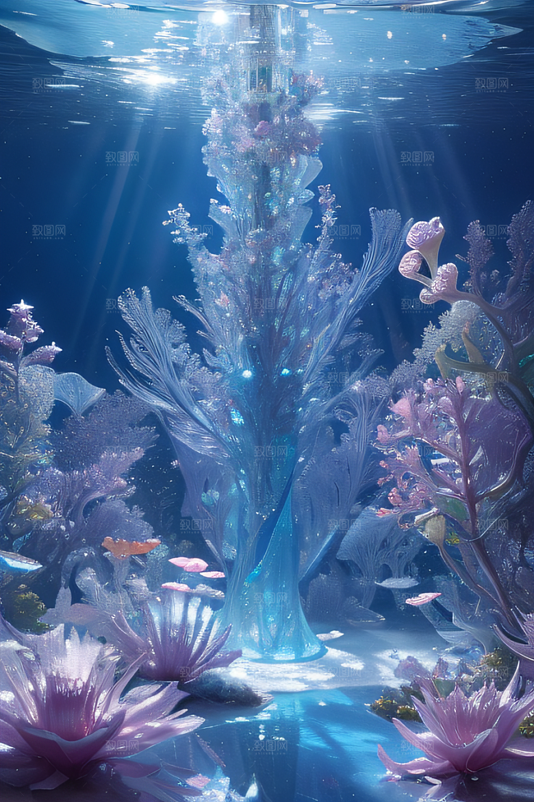 深海童话世界花朵盛开