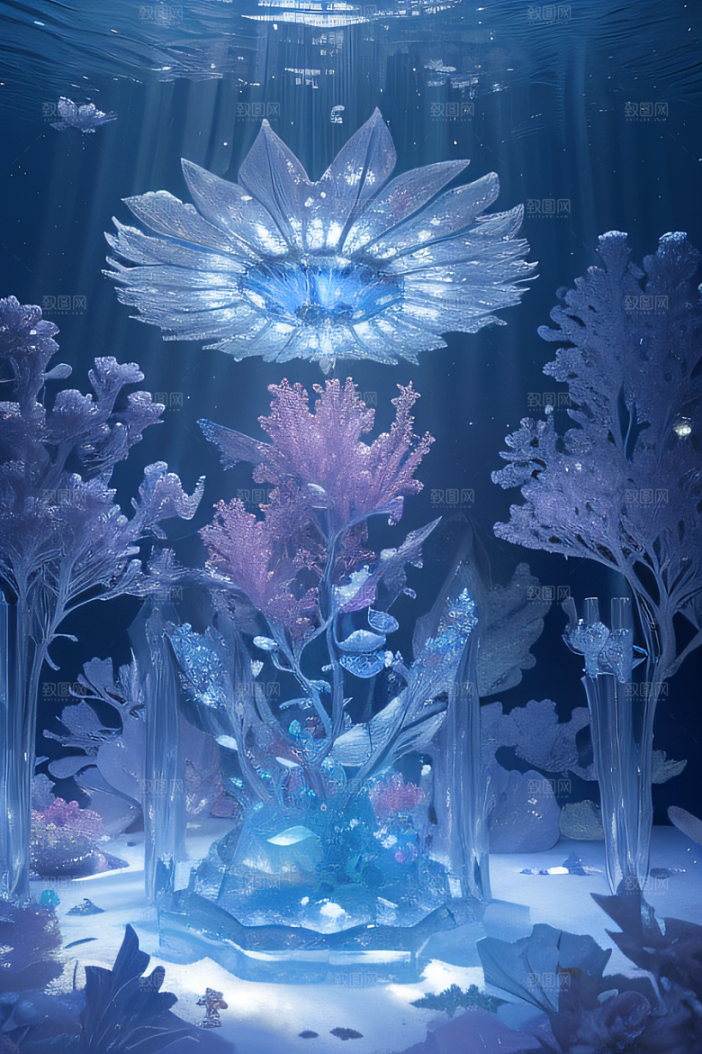 深海童话世界花朵盛开